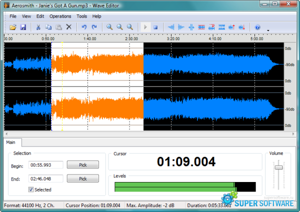 скриншот wave editor