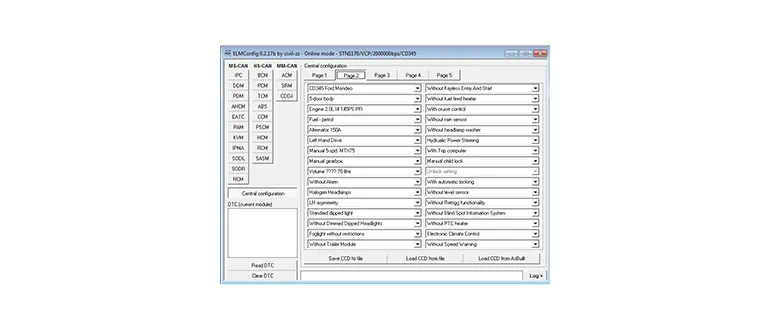 ELMConfig 0.2.17c ��� Ford Focus